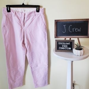 EUC + J. Crew + pink ankle length slacks